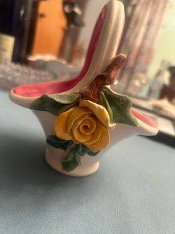 Ceramic 3D flower basket