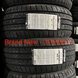 (4) - 215/50/17 Radar Dimax AS-9 Tires