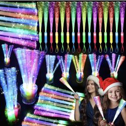 74 PCS Glow Fiber Wands Sticks