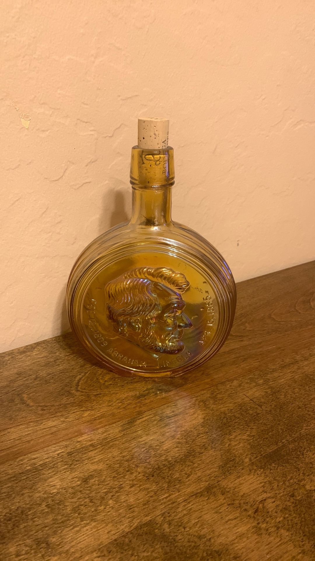 First Edition Wheaton Glass Abraham Lincoln Whiskey Decanter. 1960’s