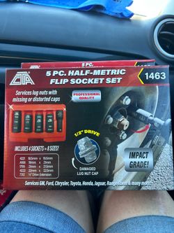 New 5 Piece Hal-Metric Flip Socket Set