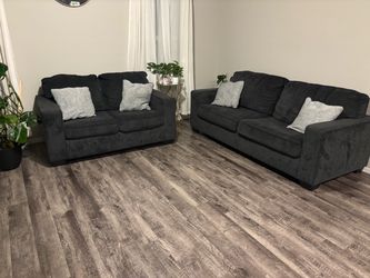 Dark blue Fabric Sofa Set – 2 Pieces