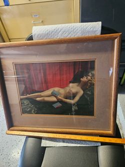 Vintage Framed Nude Figure Print