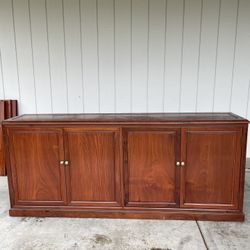 Rosewood Shoe Cabinet Adjustable Racks