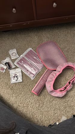 Pink Rhinestone Car Accessory Set