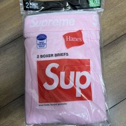 Supreme Hanes Boxer Briefs 2pack Pink FW21 Sz XL