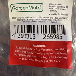 70 galvanized sod staples 8 inches long