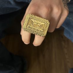 Last Supper Gold Dipped Two Finger Ring