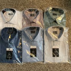New Van Heusen Dress  Shirts Large (6)