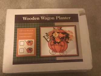 Wooden Wagon Planter