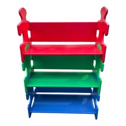 KidKraft Colorful Puzzle Bookshelf - 3 Tiers