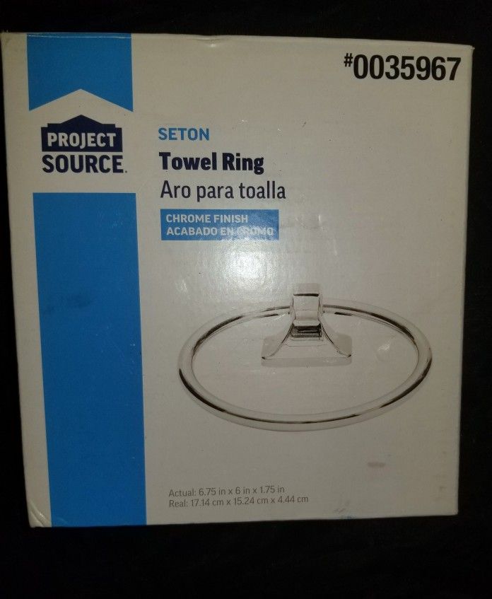 2X Brand New Towel Ring Chrome Finish Project Source Seton 0035967
