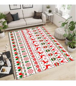 Christmas Holiday Area Rug 5x7 feet