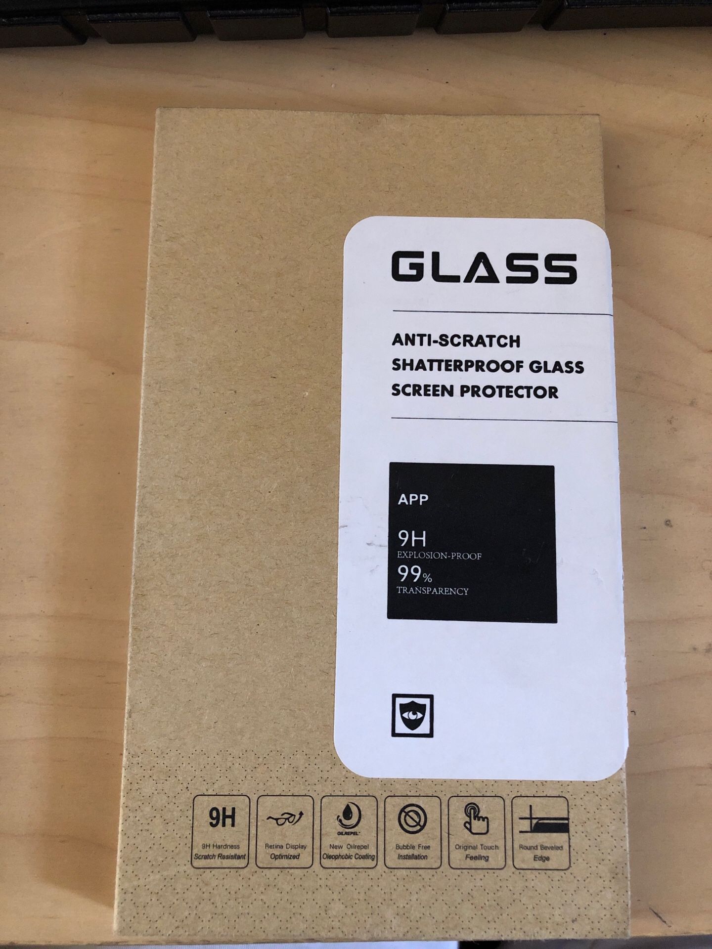 Glass screen protector for iPhone X 2 pack each