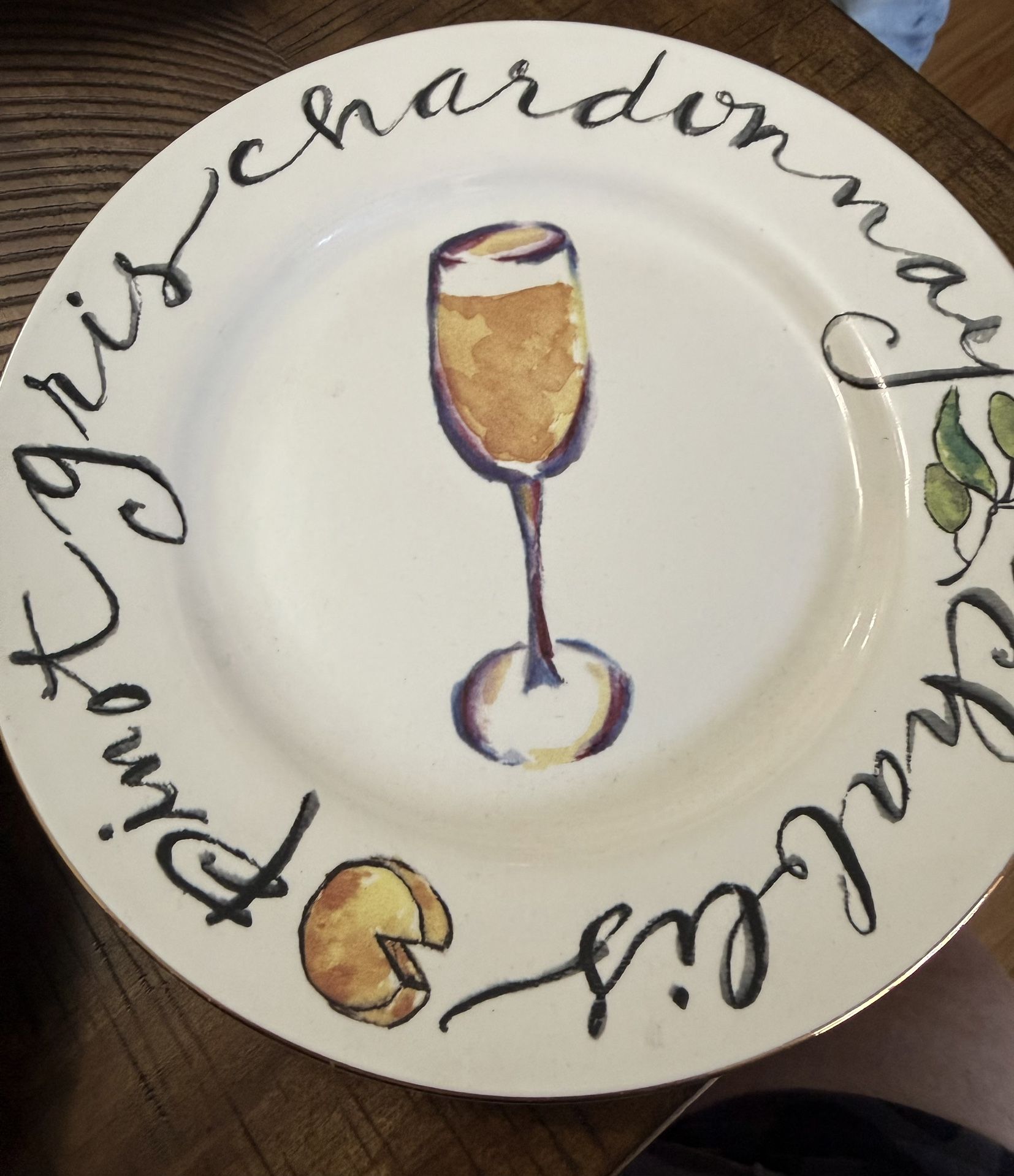 Rosanna Set of Four Wine Themed Plates