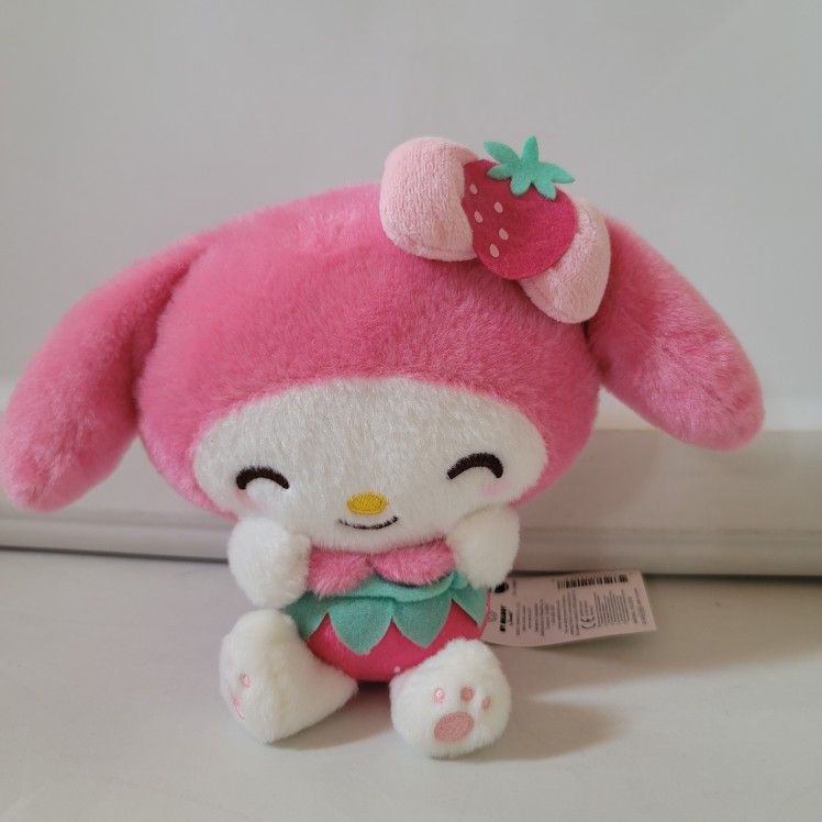 Brand New Official Sanrio My Melody 7" Strawberry Plush Fruit Hello Kitty 2021