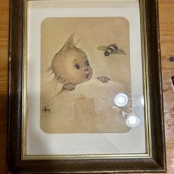 Vintage 1943 Hummel print “What’s Buzzin”