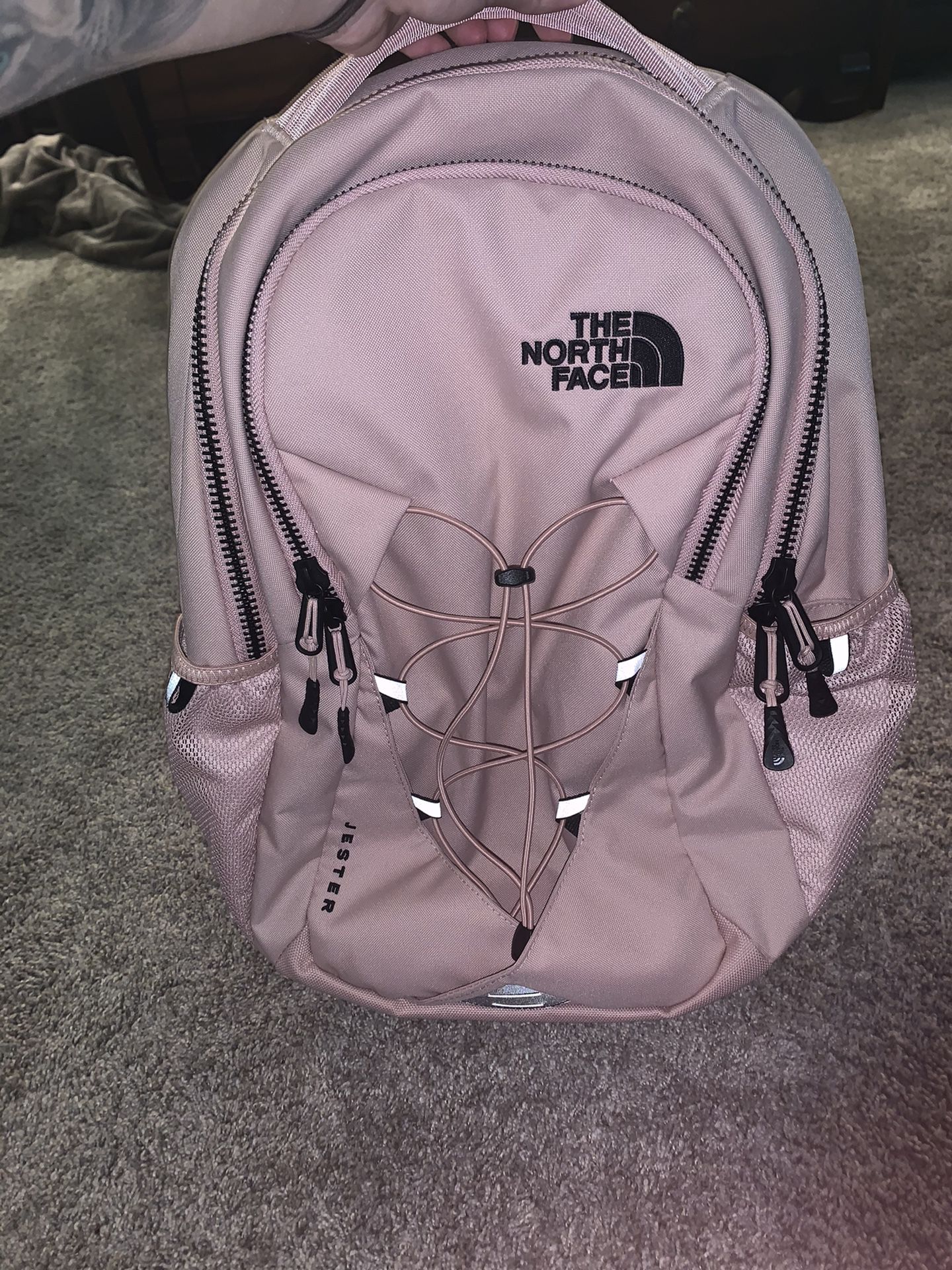 Pink North Face Backpack
