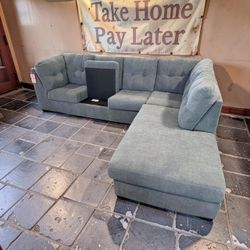 Marleton Denim 2-Piece Sleeper Sectional with Chaise