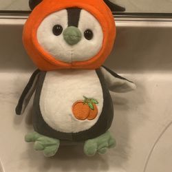Penguin Plushie, Orange, Gray, and Green, 25 cm, Cute, Soft, Perfect gift