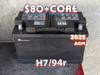 AGM Car Battery Group Size 94r/h7