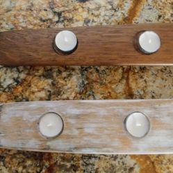 Wine Barrel Candleholders