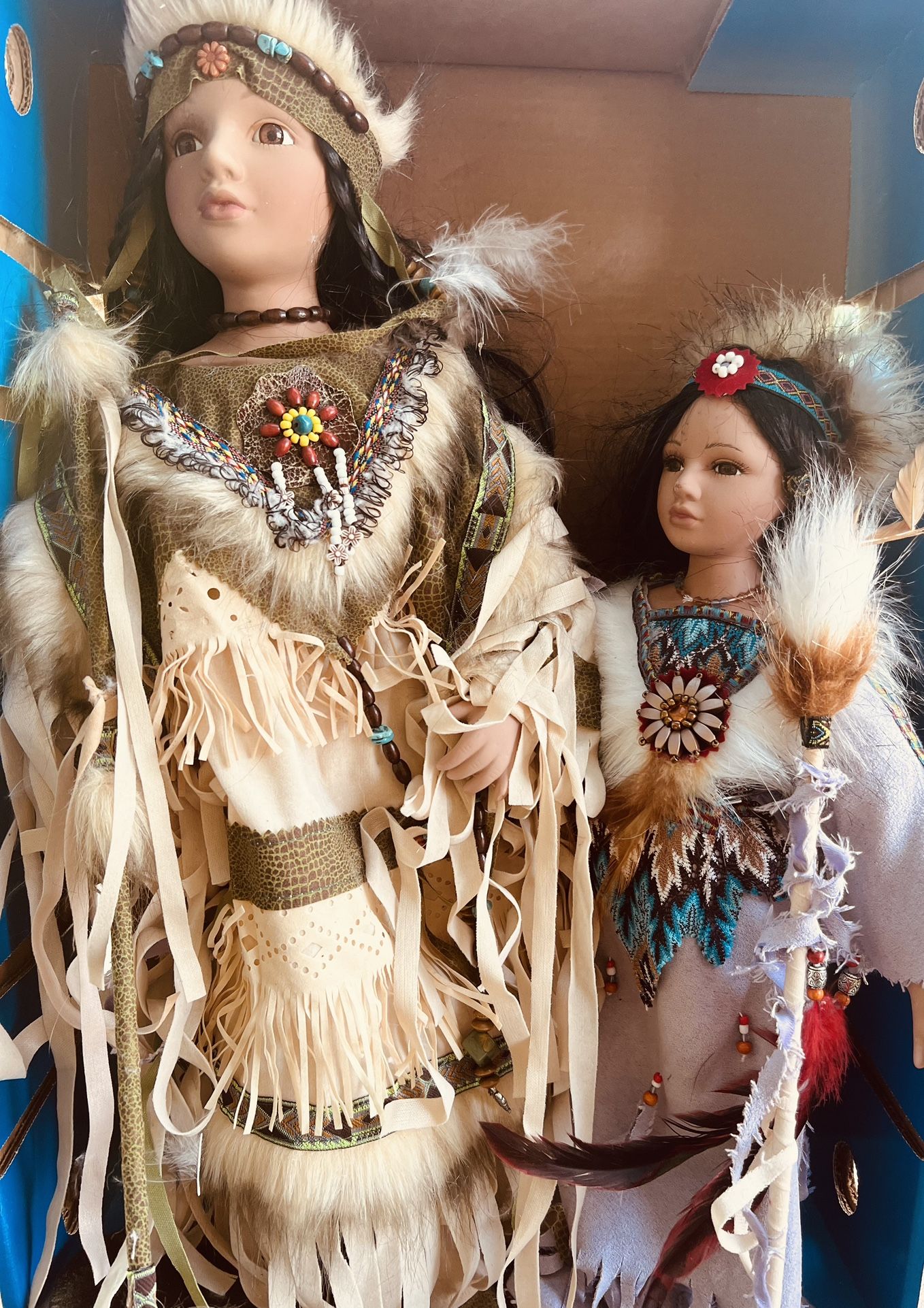Native American Indian Porcelain Dolls
