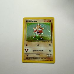 SWIRL Hitmonchan – Base Set 2 Holo Rare – 8/130 – Vintage WOTC 1999–2000