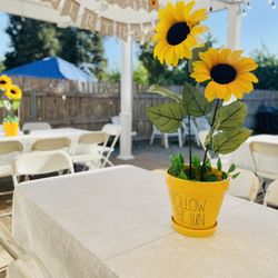 Rae Dunn Sunflower Centerpieces 