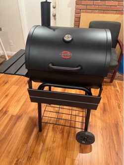 Char-griller 23-in W Black Barrel Charcoal Grill