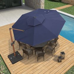 12 foot patio umbrella Grand patio Outdoor 12 FT Offset Cantilever Sunbrella Umbrella, Patio main image 0