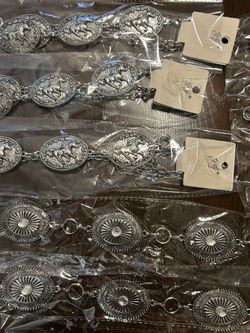 Western metal belts