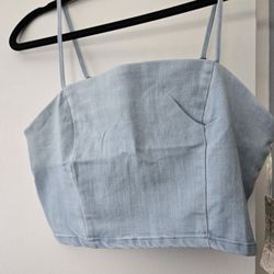 IRIS Denim (dark and light) Crop Tops Size Large