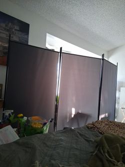 Grey 3 panel room divider