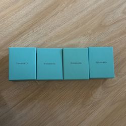 Set of 4 Tiffany & Co. Jewelry Gift boxes with 4 dust bags 