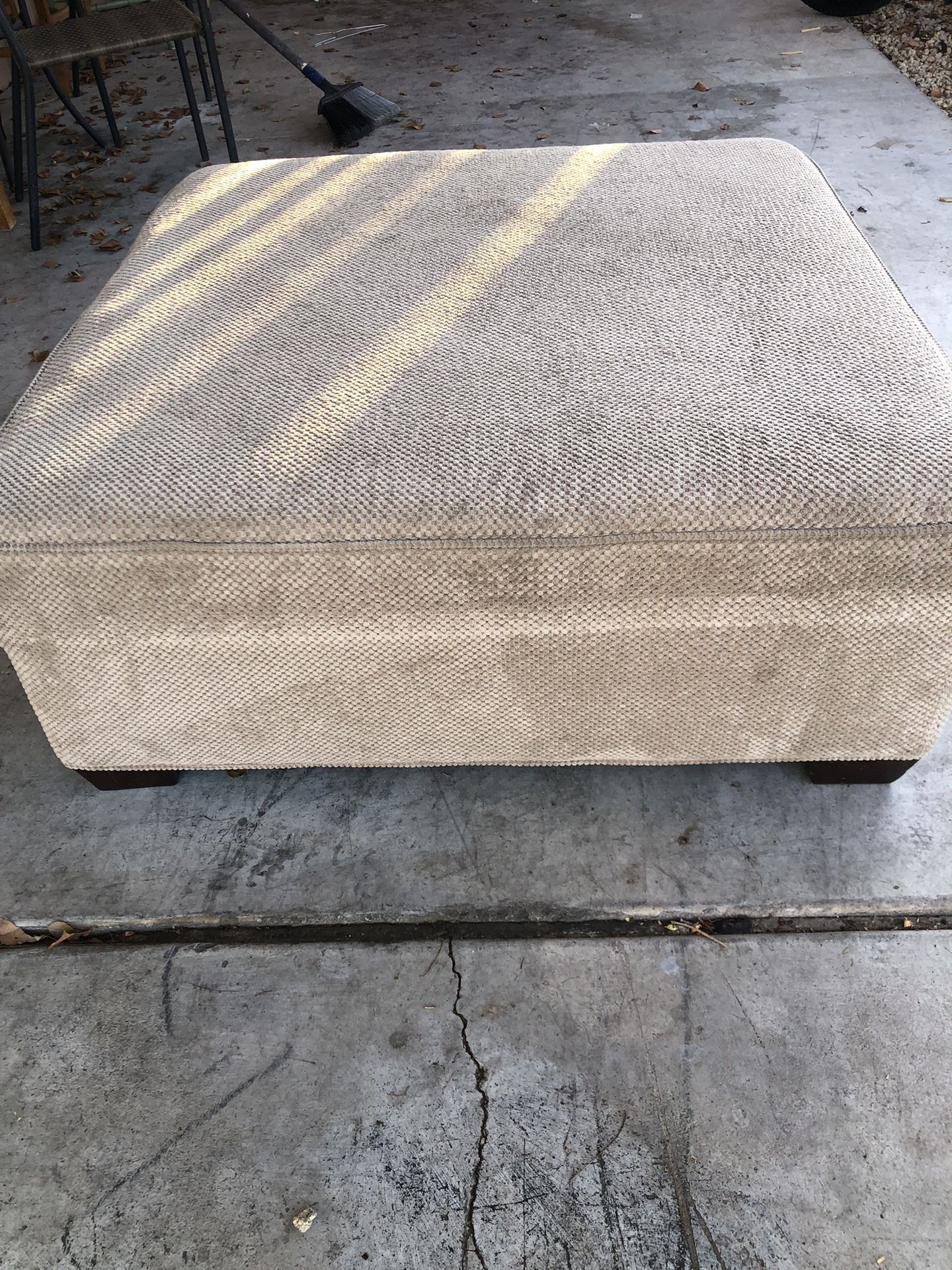 Large Tan Ottoman