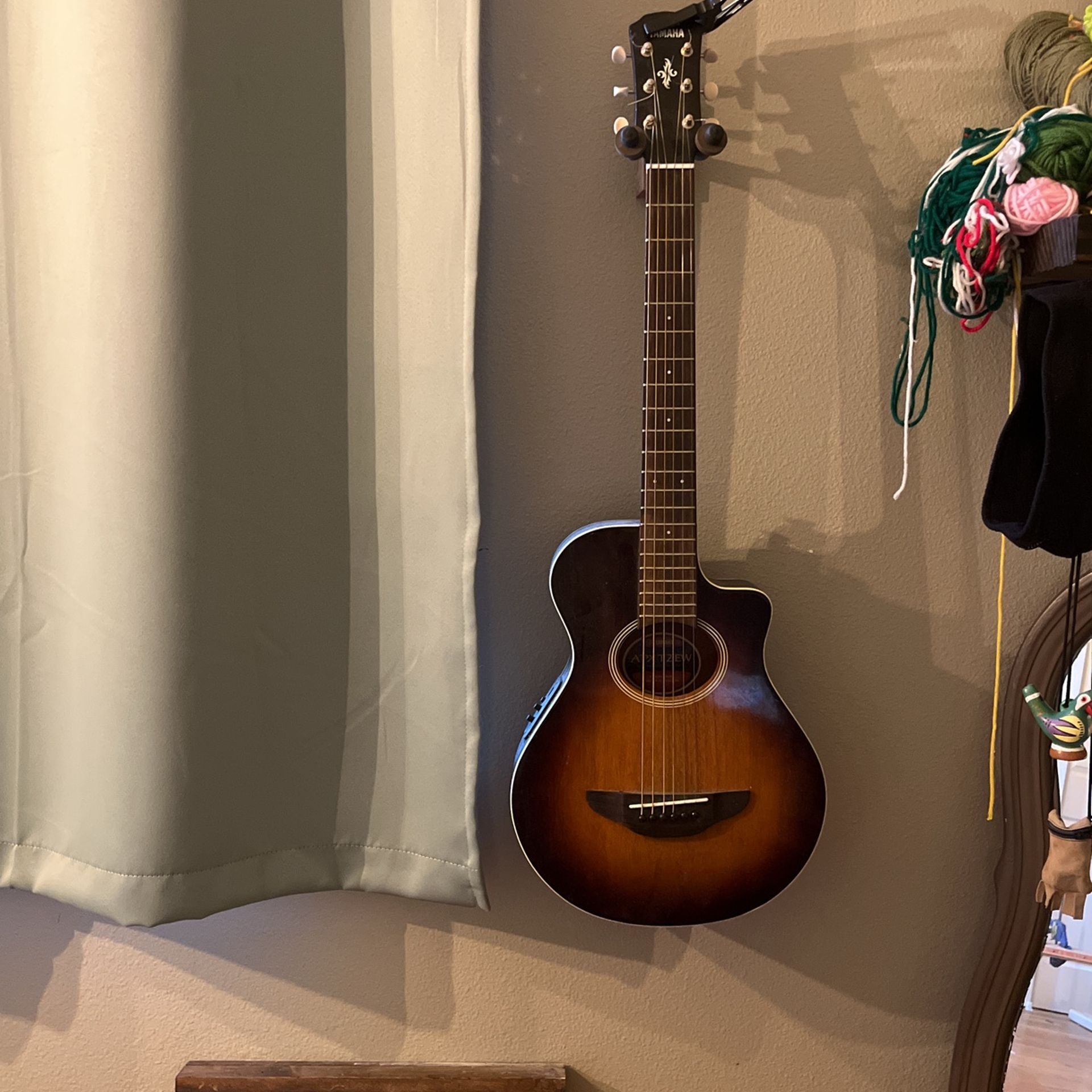 Small Yamaha Guitar With Built In Tuner
