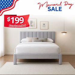 Queen bed frame / headboard included fast delivery