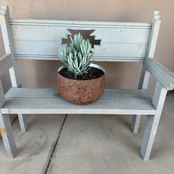 Rustic Wooden Bench Southwestern 