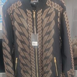 Men Italian fashion Barabas tracksuit Opulence-black golden design two piece set