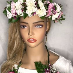 Freshly Made Head Crown And Flower Custom Lei