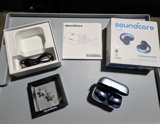 soundcore AeroClip | Open-Ear Clip-On Earbuds with Adaptive Comfort Glacier Blue