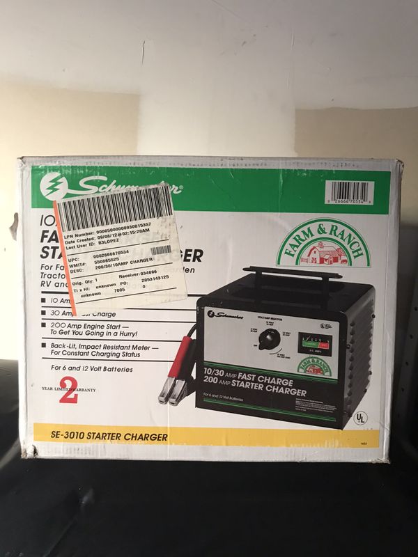 Schumacher SE3010 10/30/200 Amp Fast Charge Starter Charger for Sale