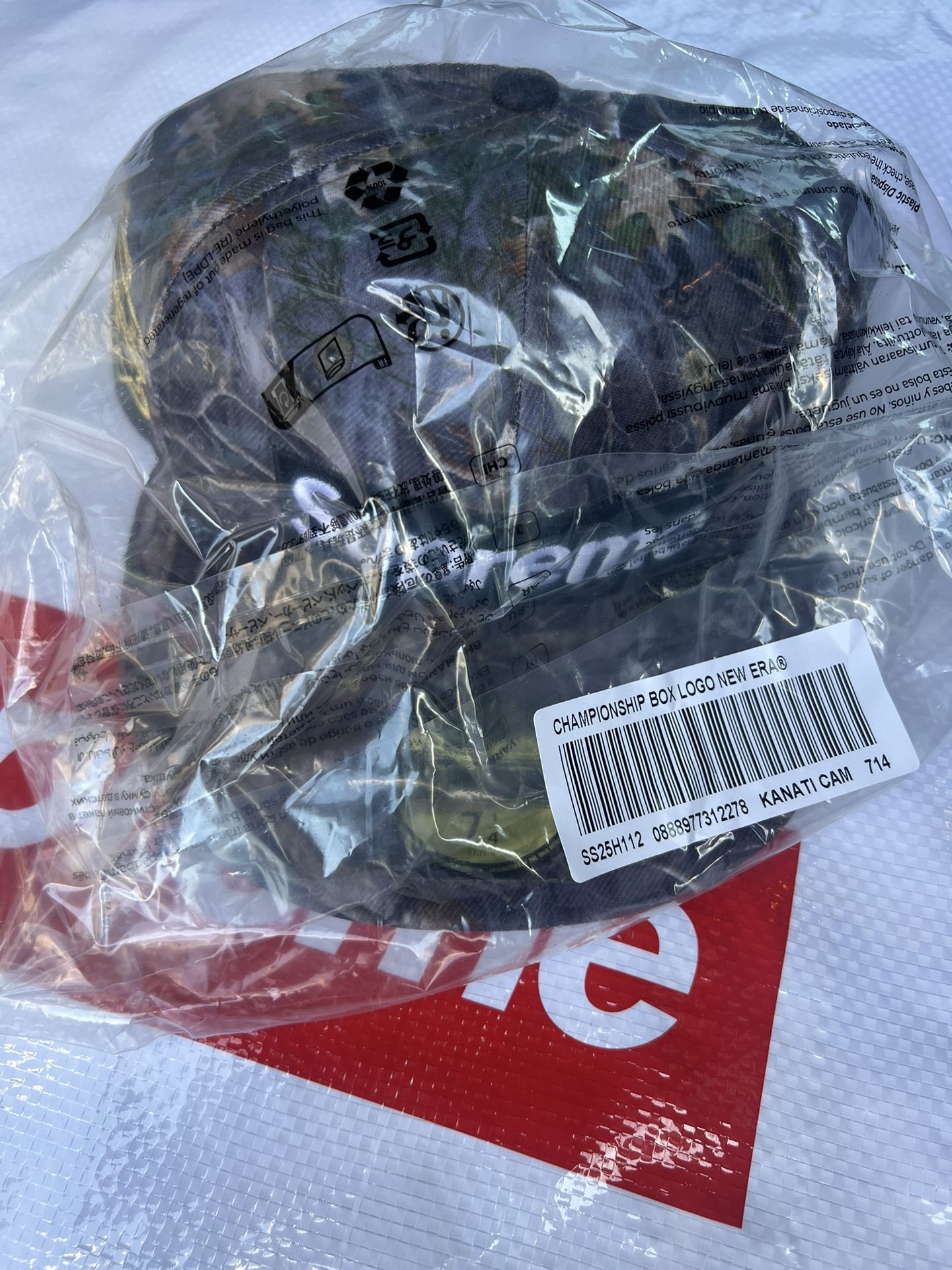 Supreme New Era 59/fifty Hat Championship box logo TruTimber Kanati Camo SS25