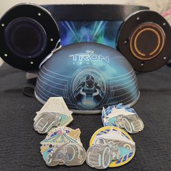 Disney Parks Exclusive Wdi Tron Trading Pins LE Tron Lightup Mickey Ears