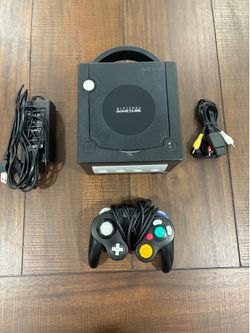 Nintendo GameCube Console Bundle – Black – Original Controller & Cables – Tested