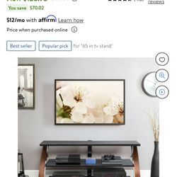 New In Box 3-in-1 Flat Panel TV Stand for TVs up to 65"