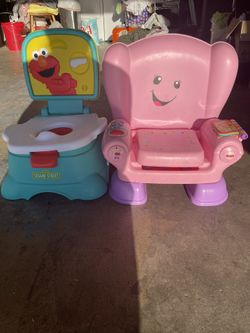 Baby Potty Chair And Pink Chair