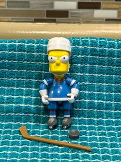 NEW! Hockey Bart Simpson articulated action figure from Wave 5 JAKKS Pacific. 5”