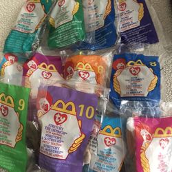 Complete set of McDonald’s ty animals-1999